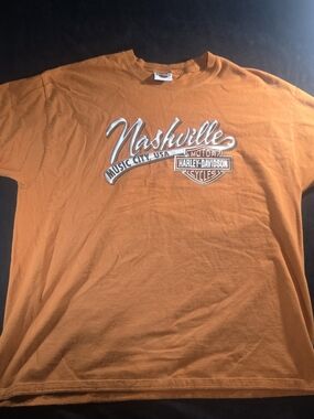 Harley-Davidson Orange Nashville Logo Short Sleeve Tee